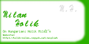 milan holik business card